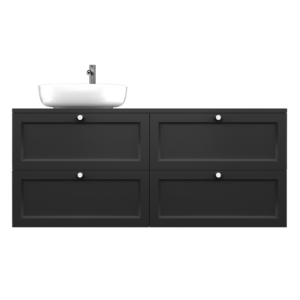 RUBINO | Signal black 120 | szafka wisząca pod umywalkę