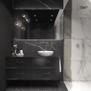 AURUM | Signal black 120 | szafka wisząca pod umywalkę