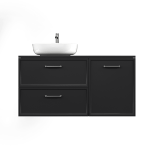 AURUM | Signal black 100 | szafka pod umywalkę z drzwiczkami