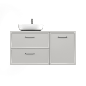 AURUM | Jasna szarość 100 | szafka pod umywalkę z drzwiczkami