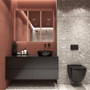 KONA | Signal black 120 | szafka wisząca pod umywalkę