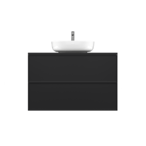 KONA | Signal black 80 | szafka wisząca pod umywalkę