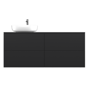 SIMPLI | Signal black 120 | szafka wisząca pod umywalkę