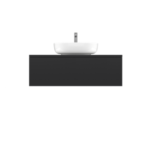 SIMPLI | Signal black 80x25 | szafka pod umywalkę z szufladą