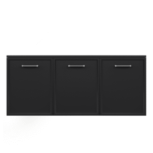 AURUM | Signal Black 120x50 | pojemna komoda z drzwiczkami