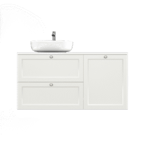 RUBINO | Signal white 100 | szafka pod umywalkę z drzwiczkami