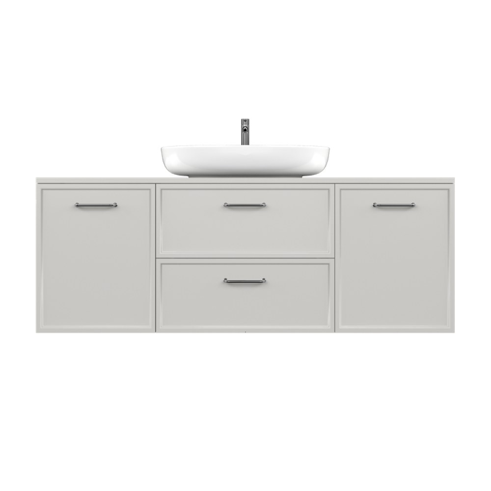 AURUM | Soft Grey 140×50 | szafka łazienkowa z szufladami