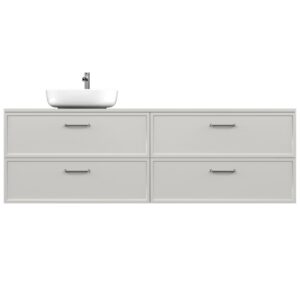 AURUM Soft Grey 160×50 szafka łazienkowa z szufladami na dwie umywalki