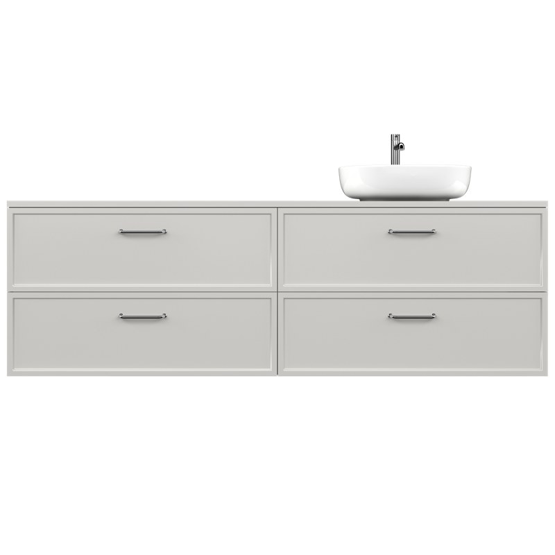 AURUM Soft Grey 160×50 szafka łazienkowa z szufladami na dwie umywalki