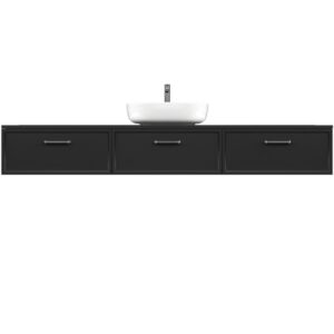 AURUM Signal Black 180×25 szafka łazienkowa z szufladami