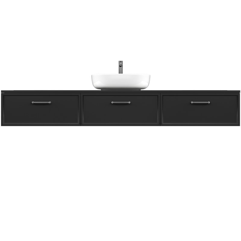 AURUM Signal Black 180×25 szafka łazienkowa z szufladami