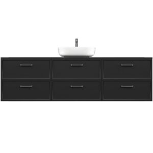 AURUM Signal Black 180×50 szafka łazienkowa z szufladami