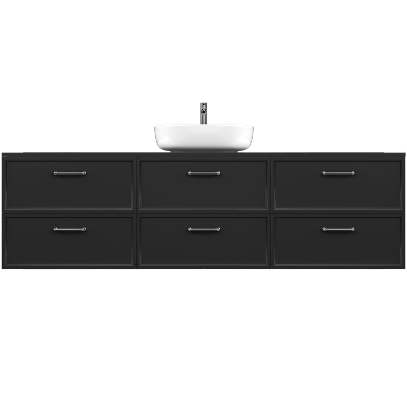 AURUM | Signal Black 180×50 | szafka łazienkowa z szufladami