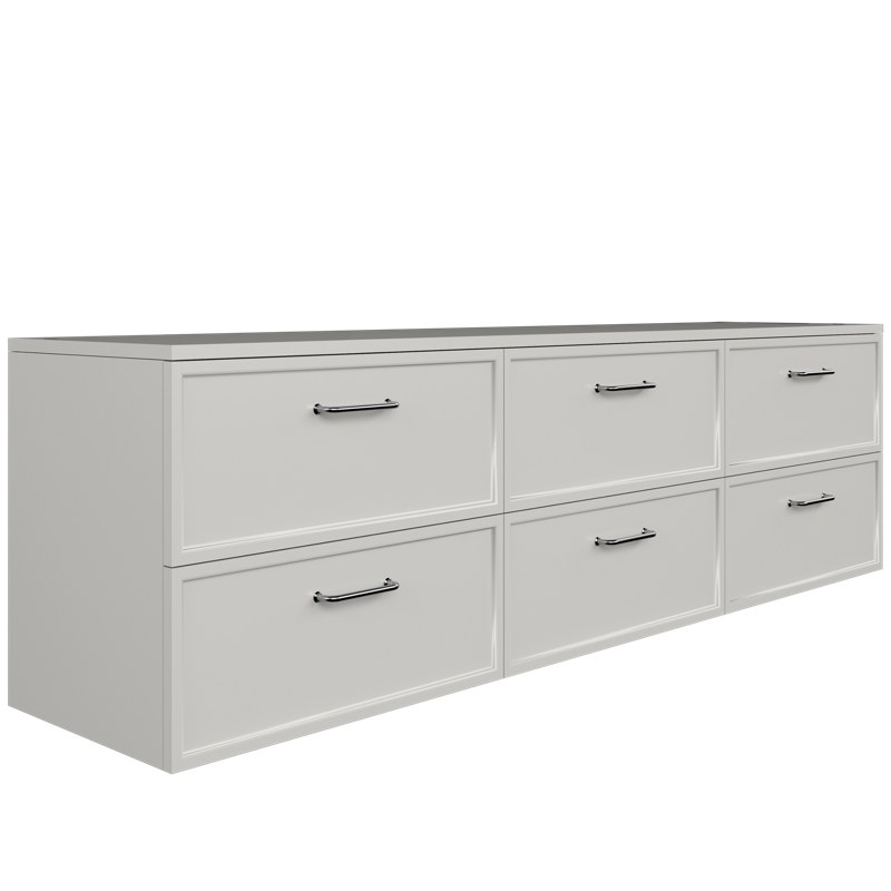 AURUM Soft Grey 180×50 komoda z szufladami