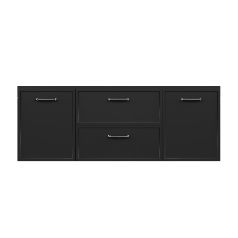 AURUM | Signal Black 140×50 | komoda z szufladami