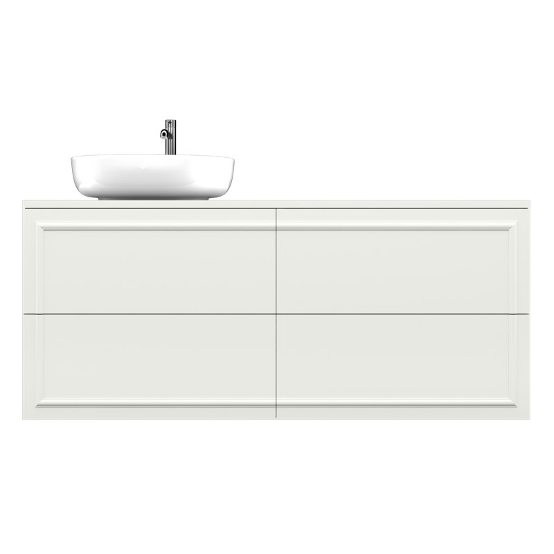MOLDI | Signal White 120×50 | szafka ze sztukateryjnym frontem