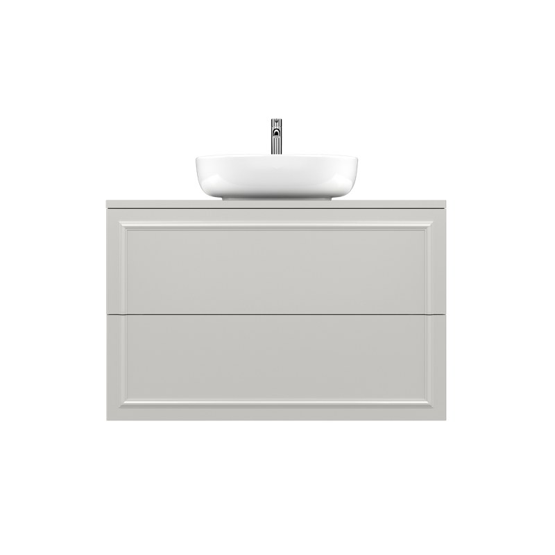 MOLDI | Soft Grey 80×50 | szafka ze sztukateryjnym frontem